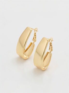 Hoop Huggie Earrings 14k Gold Plated Luxury Jewelry